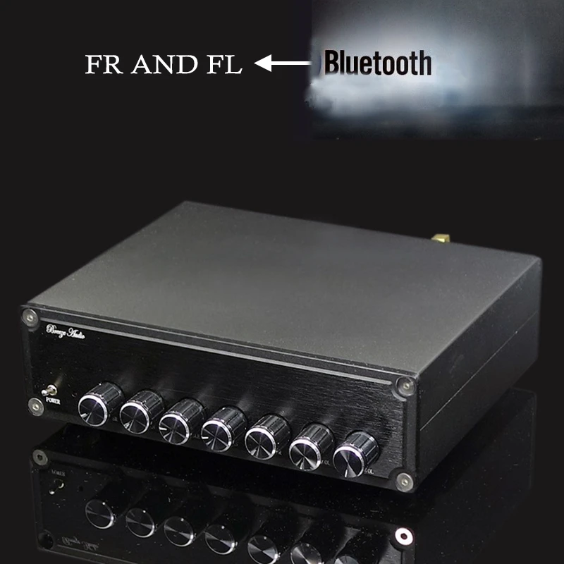 HIFI Power Home Theater Bluetooth-compatible Amplifier TPA3116 5.1 Surround Sound 6 Channel SW 100W+50W*5 AMP Tone Adjust