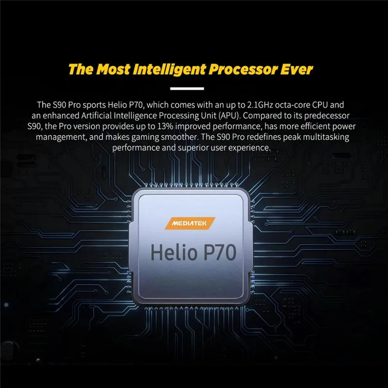 DOOGEE S90 Pro Android 9.0 IP68/IP69K Smartphone 6.18'' FHD+ Display Helio P70 Octa Core 6GB 128GB 16MP Cam Rugged Mobile phone