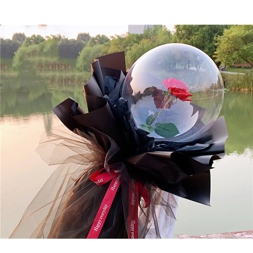 Подарок на день Святого Валентина, розовая конфета, Рождественский Романтический подарочный набор, HD прозрачный букет, свадебные принадлежности