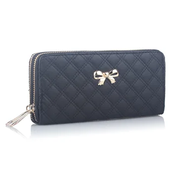 

Ladies Cute Bowknot Women Long Wallet Portable Clutch Bag New Female Large Capacity Purse Phone Card Holder Bag Wallet