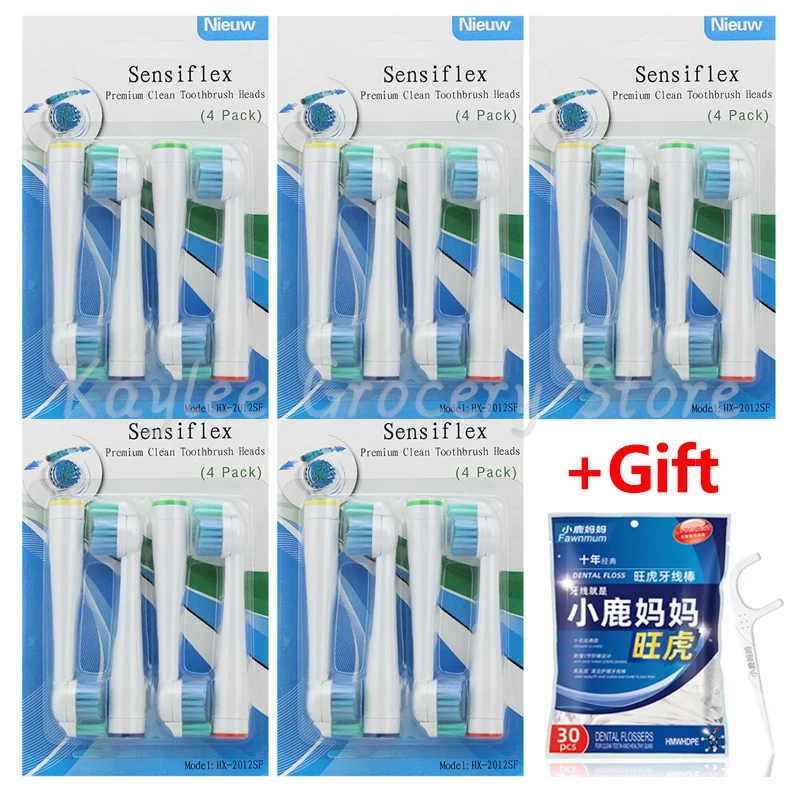 4/8pcs HX-2012SF Replacement Electric Toothbrush Head for HX1610 HX1620 HX1630 HX1511 HX1513 HX2014 Double-end Brush Head