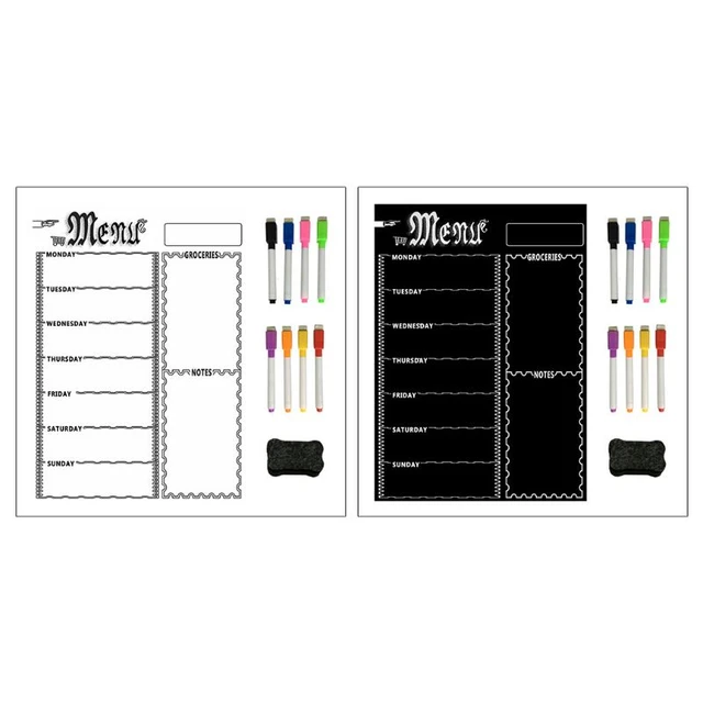 Liste De Courses Magnetique Frigo - Tableau Magnetique Noir