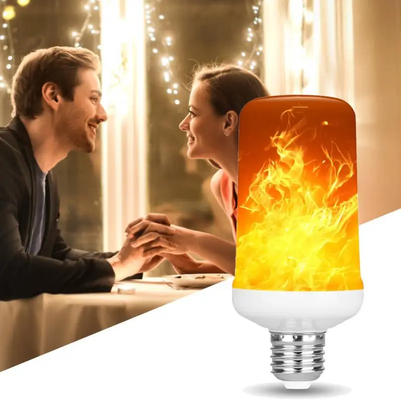 E24/E14 Светодиодный светильник с пламенем, лампочка, динамический светильник с пламенем, имитирующая пожарную лампочку, украшение 85-265 в, светодиодный светильник, лампа для украшения дома