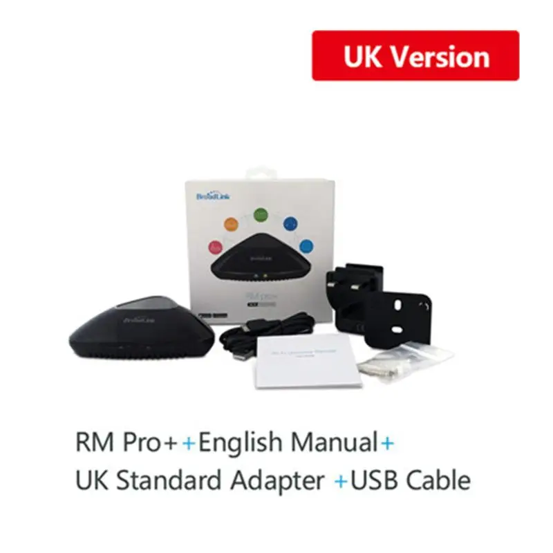Broadlink RM Pro+ умный дом автоматизация умный Универсальный wifi+ IR+ RF беспроводной пульт дистанционного управления совместимый с Alexa и Google Home AXYF - Цвет: UK