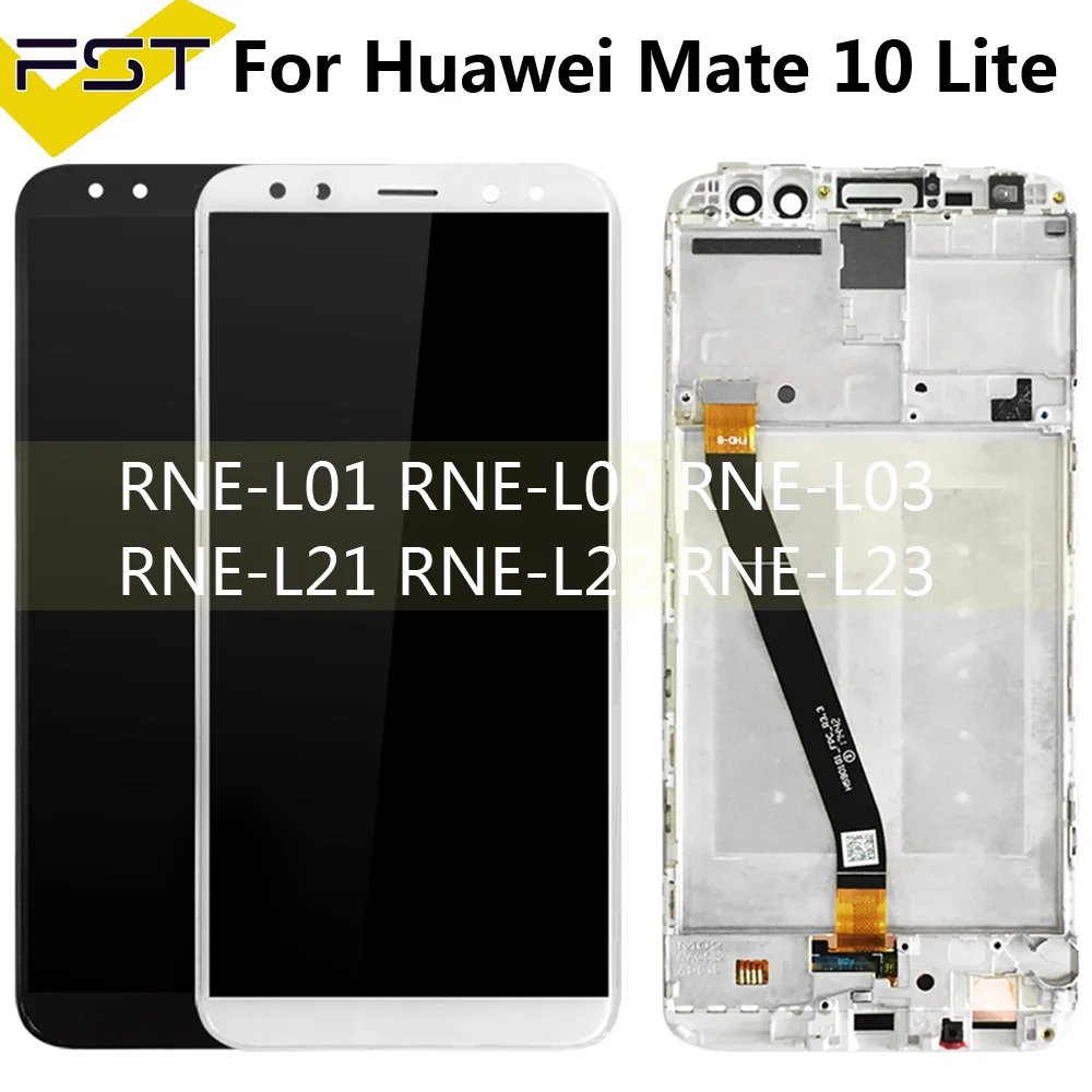 5 9 'для HUAWEI Mate 10 Lite сенсорный ЖК экран с рамкой дисплей для Huawei Nova 2i RNE L21|Экраны