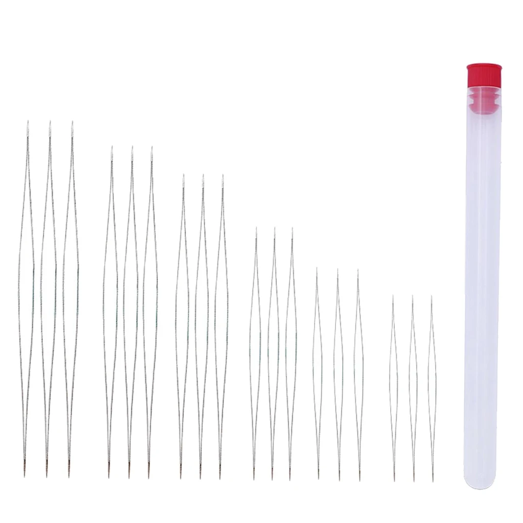 19 Pieces/Set Threading Needles For Beading With Big Eye Accessories Crafts Sewing Jewelry Making Supplies | Дом и сад