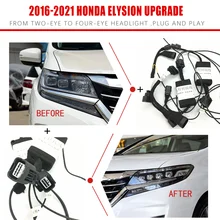 CZMOD Car Headlight Modification Upgrade Special Wiring Adapter Harness For Honda 16-21 ELYSION With&Without Turn Assist Lamp