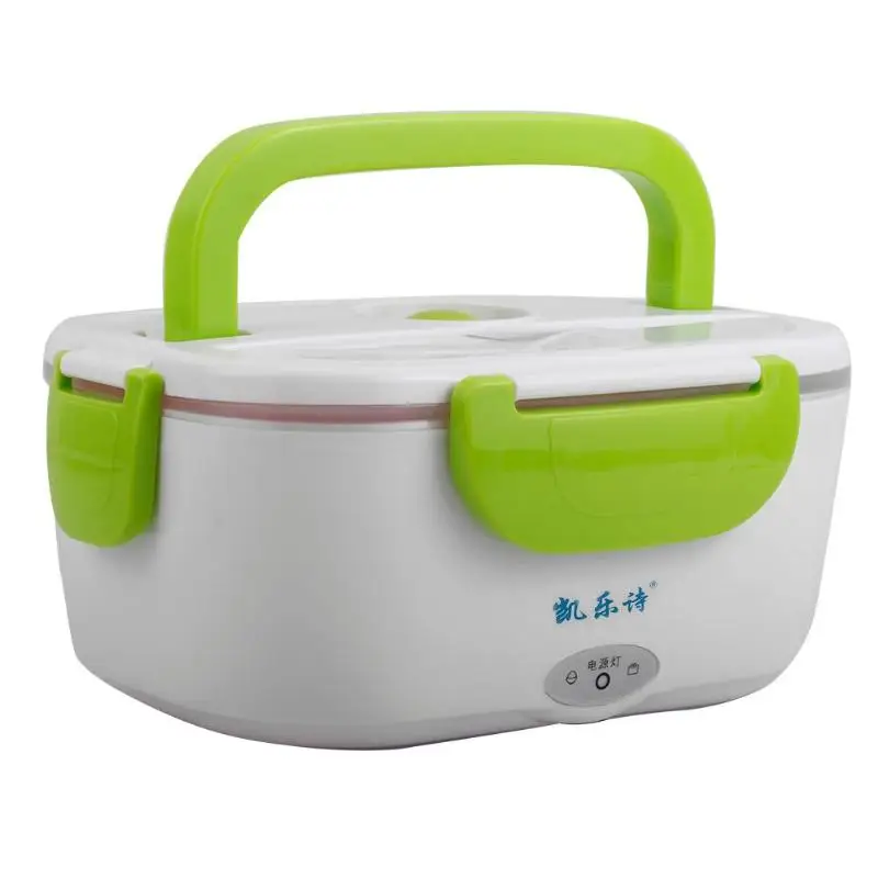 Зеленый 220V Portable Food Container PTC Heating Electric Lunch Box Rice Warmer - Цвет: Зеленый