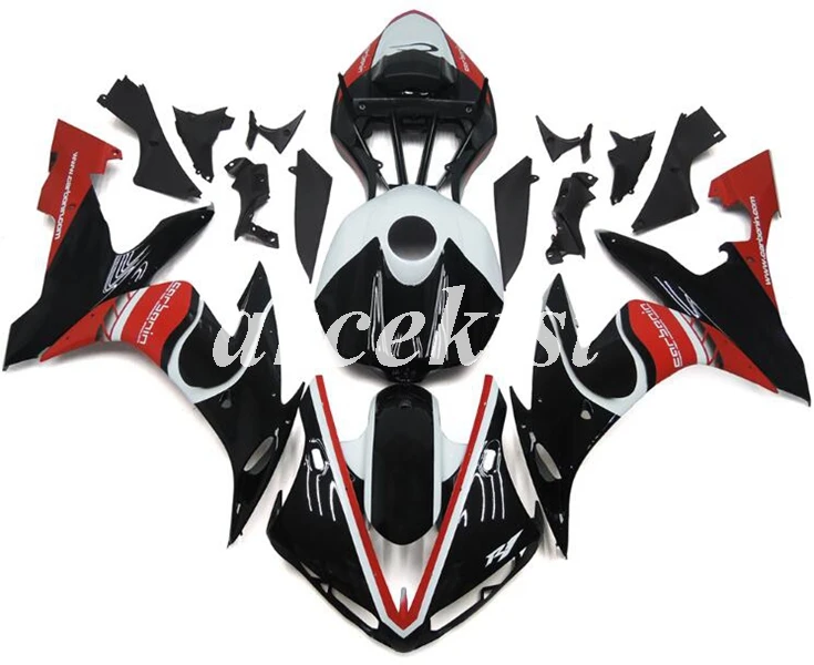 ABS литья под давлением мотоцикл обтекатели комплект подходит для YAMAHA YZF-R1 2004 2005 2006 R1 04 05 06 набор кузова черный красный