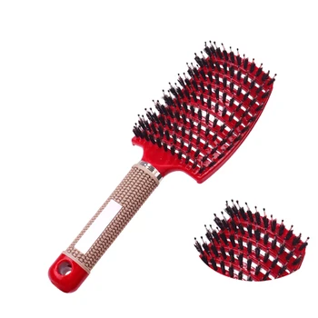 

Hair Brush Scalp Massage Comb Hairbrush Bristle&Nylon Women Wet Curly Detangle Hair Brush for Salon Hairdressing Styling Tools