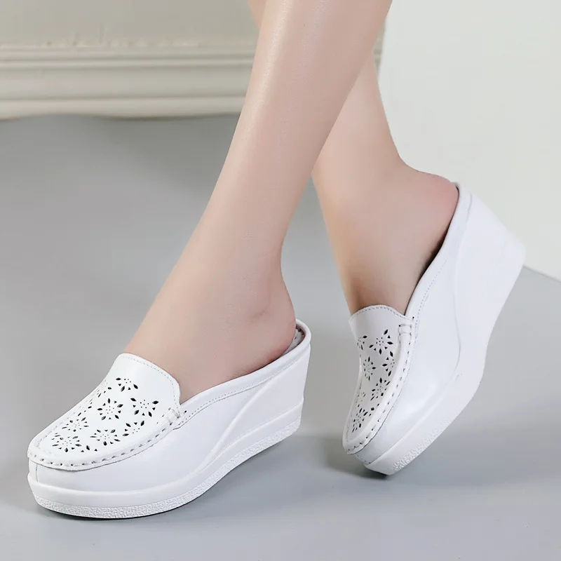 

Girls' Shoes Summer Woman Shoes Platform Slippers Women High Heel Slippers For Women Casual Hollow Sandals Wedge Female Shoes