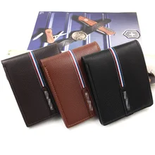 Purse Men's Wallet Soft Leather Horizontal Bifold Wallet Embossed Plaid Fashion Men's Leather Wallet Money Clip  Luxury Wallet