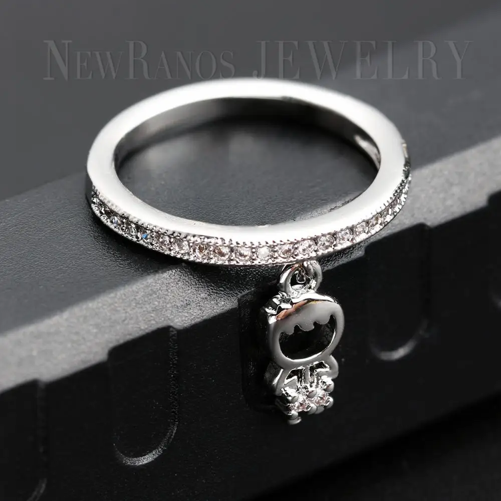 Newranos Little Boy & Girl Rings Women Engagement Ring Paved Tiny Zirconia CZ rings fashion