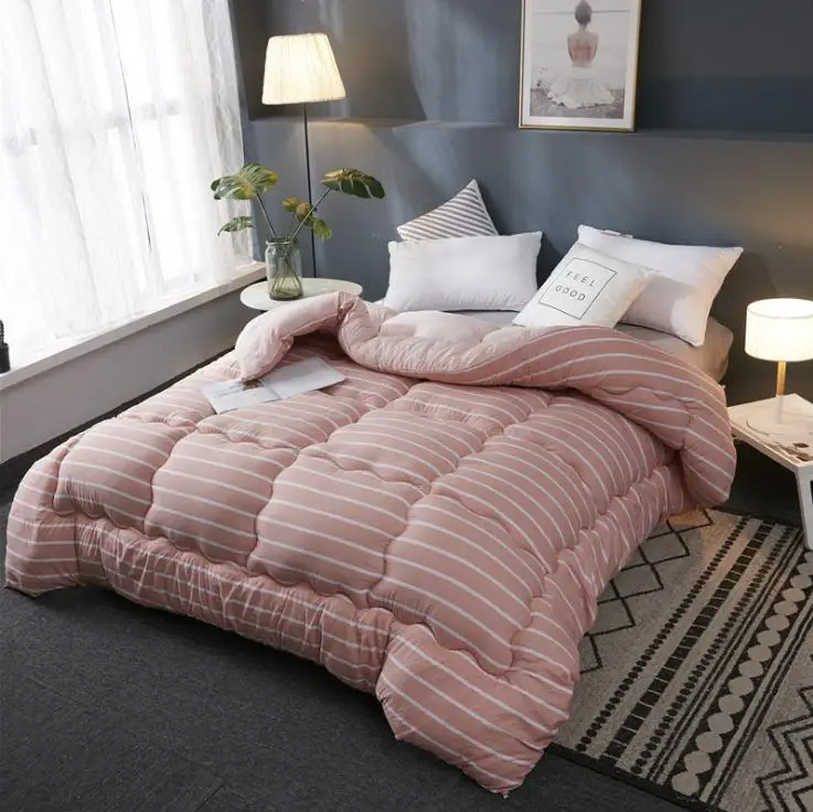Зимнее утолщенное теплое стеганое одеяло с сердечником кондиционера на весну и осень для студенческого общежития, двойное стеганое одеяло для одного человека - Цвет: G