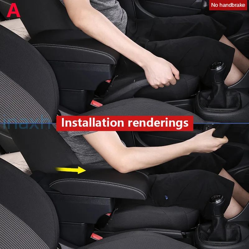 For Opel Corsa Armrest For Opel Corsa D Car armrest box accessories interior storage box Retrofit parts With USB