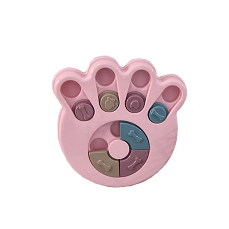 Pink Миска для питомца кошки, цветка, против захлебывания, развивающие игрушки для собак, дозатор для еды для щенков, игрушки для дрессировки собак, аксессуары для домашних животных - Цвет: Pink