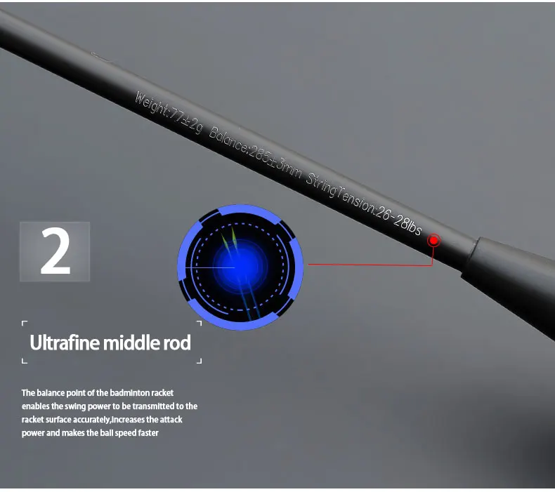 Ракетка для бадминтона из углеродного волокна 5u 78 г, профессиональная тренировочная ракетка с шариковым управлением, Ультралегкая ракетка для бадминтона