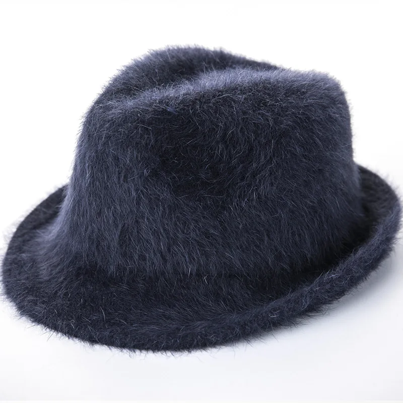 01912-HQ-WGFB173016 rabbit hair polyester blended men fedoras cap women panama jazz hat