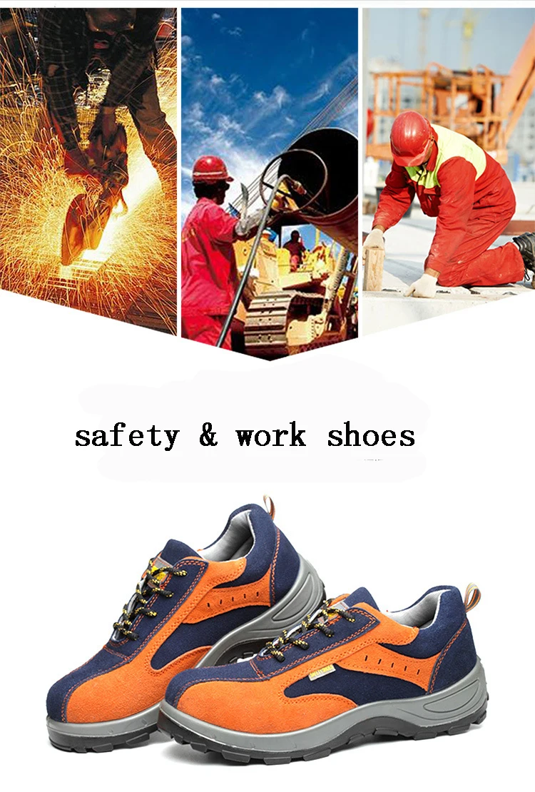 Мужские сапоги со стальным носком Рабочая безопасность Плюс Размер Уличная теннисная дышащая Защитная прокалывающая защитная обувь для мужчин кроссовки