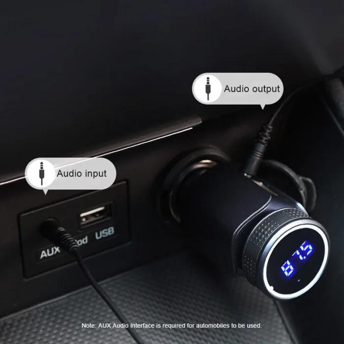 Дизайн автомобиля Bluetooth MP3 музыкальный плеер Зарядное устройство FM передатчик Aux аудио выход приемник DU55