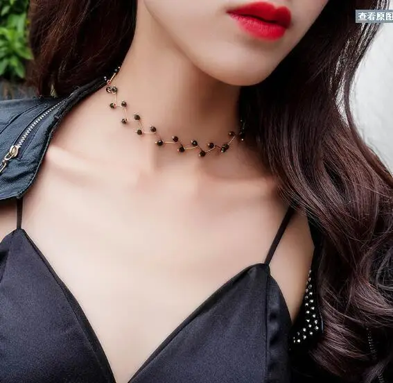 

2019 Sale Tin Women Choker Collares Kolye The New Fashion Temperament Of Ms Han Edition Necklace Street Snap Beaded Sautoir