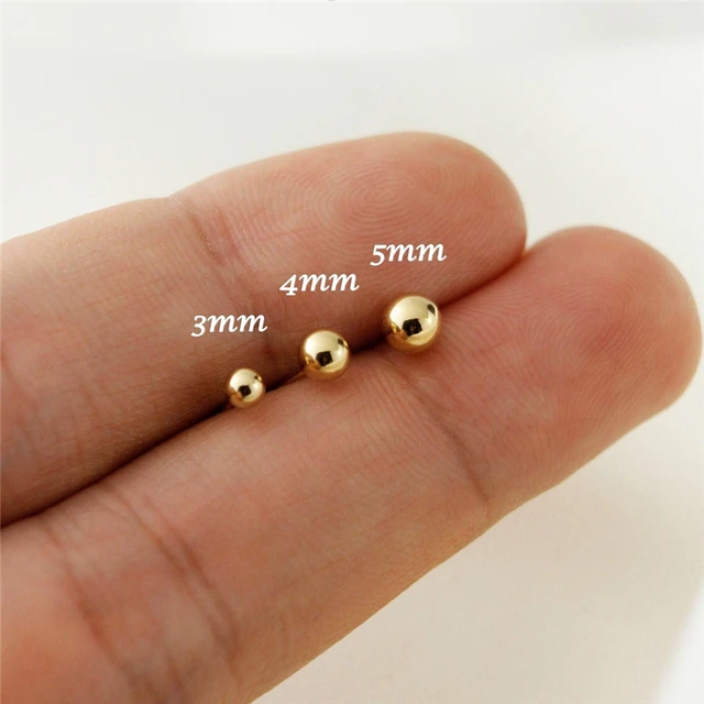 4 mm gold ball stud earrings in 9ct yellow gold | Arran View