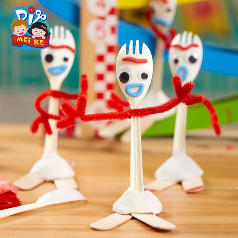 PUDCOCO сделать свой собственный Forky из История игрушек 4-DIY для детей Детские игрушки