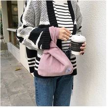 Модные сумки, женские вельветовые клатчи с верхней ручкой, повседневные сумки, женские кошельки, одноцветные женские сумки