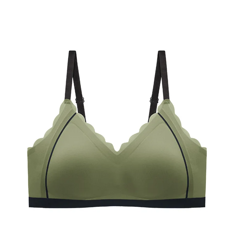 

Женский бюстгальтер, нижнее белье, сексуальные бюстгальтеры с V-образным вырезом, Бюстгальтеры без косточек, бесшовное нижнее белье, мягкий латексный бюстгальтер, укороченные топы для женщин