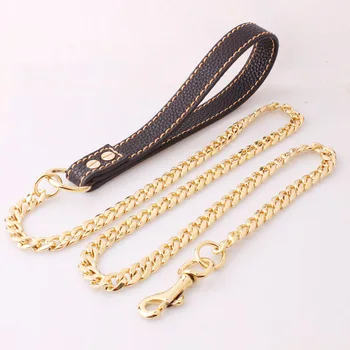 

Stainless Steel Slip Dog Chain Basic Leash for Big Dogs Outdoor Training Collars Metal Dog Leash for Pitbull Pugs Accessories