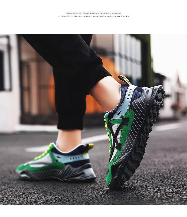 Online Celebrity Hot Selling Daddy Shoes Men's Athletic Shoes Breathable Mesh Running Shoes Thick Bottomed Extra High Casual Sho