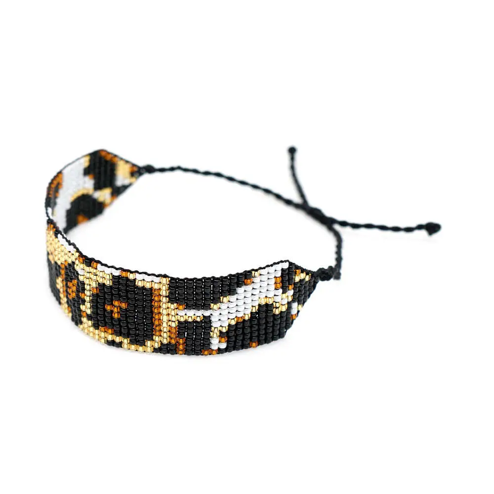 MG-B190003A Go2boho MIYUKI браслет мужской Pulseras Mujer Moda Леопардовый Браслет для ношения выше локтя женские ювелирные изделия с кисточкой леопардовым узором - Окраска металла: MG-B190003A