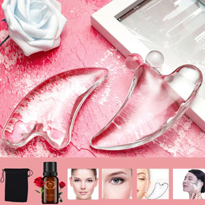 

Newly Powder 3D Crystal Scraper Gua Sha Scraping Board Body Care Massage Tool Spa Acupuncture Scraper For Back Face Arm Leg