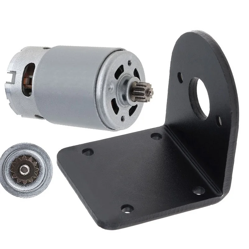 

RS550 12 Teeth DC Motor 12V 16.8V 21V 25V with Mount Bracket L Shaped Fixing Mounting Bracket Fixed Electric Drill Screwdriver