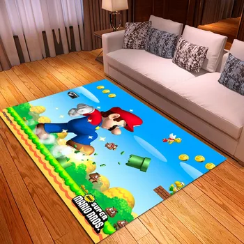 

Cartoon Area Rugs Super Mario Game Character Floor Mats Anti Slip Carpet for Living Room Bedroom Home Decor Kids Playing Rugs