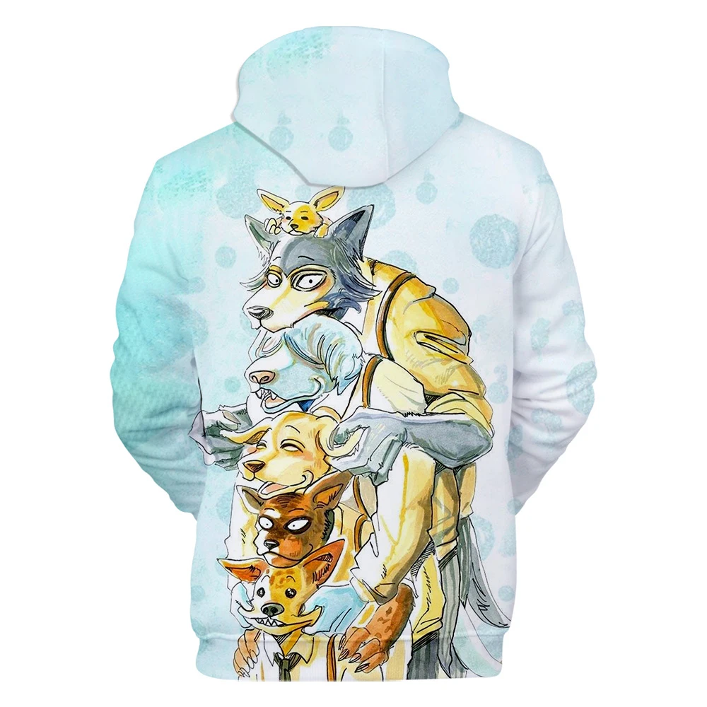 Толстовки с капюшоном с 3D BEASTARS для мужчин/женщин/детей; толстовка с капюшоном с изображением волка; весенне-осенний спортивный костюм с капюшоном в стиле аниме Харадзюку; японский костюм для косплея