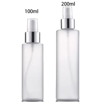 

100/200ml Empty Refillable Plastic Spray Bottle Scrub Frosted Fine Mist Perfume Aluminum Atomizer Cosmetic Container Portable