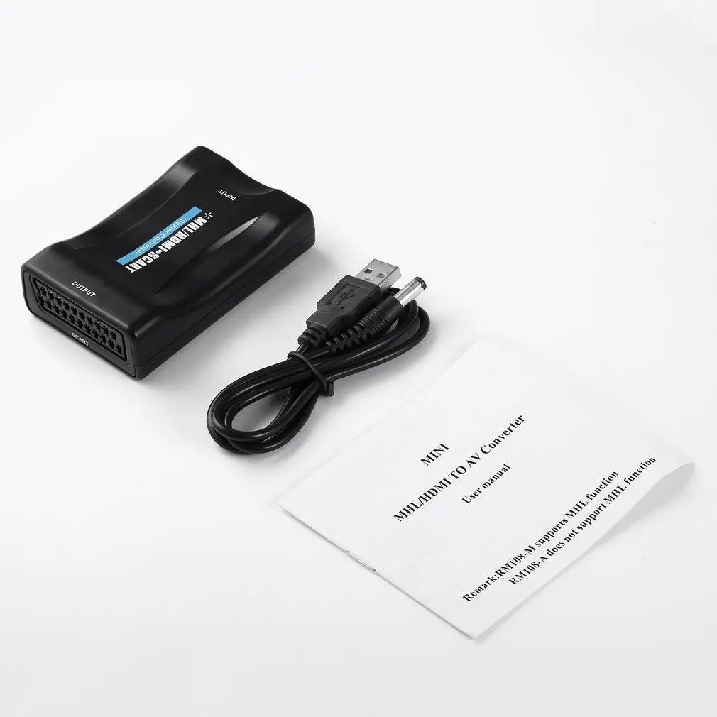 HD 1080P HDMI к SCART Видео Аудио адаптер универсальный конвертер адаптер для HD ТВ DVD коробка низкое энергопотребление