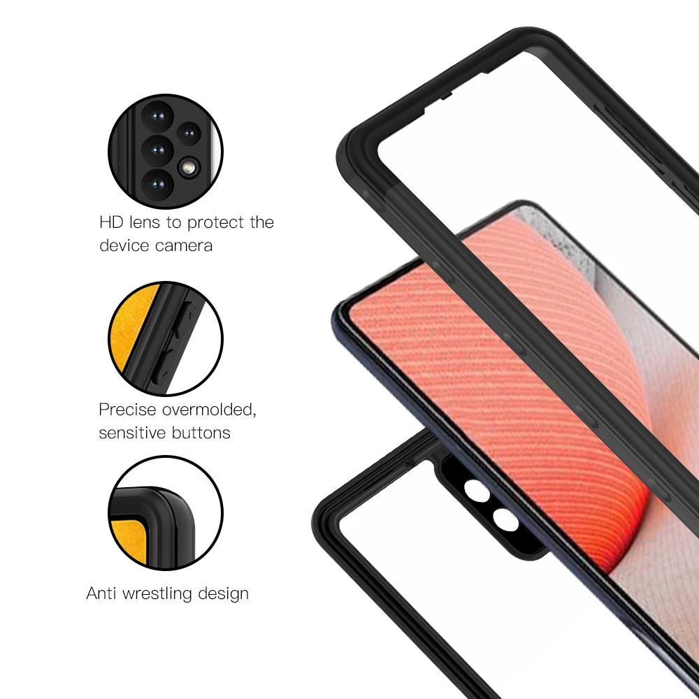 IP68 Waterproof Phone Case for Samsung Galaxy A72 Coque Heavy Duty Full Protection Shockproof Case Waterproof Cover