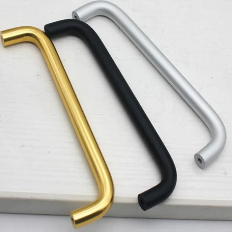 U Type Aluminum Alloy Kitchen Cabinet Door Handles Drawer Knobs Home Improvement Furniture 10mm