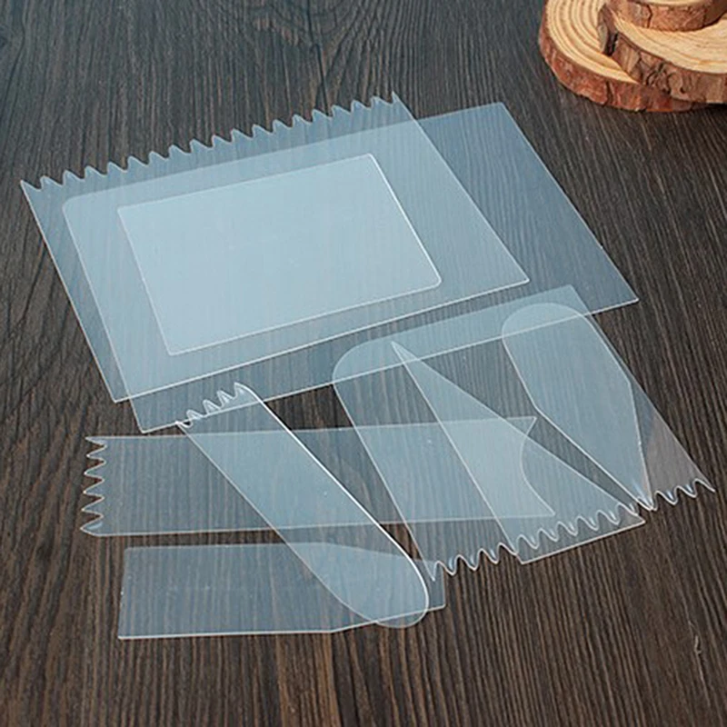 9 шт./компл. торт скребок для помадной массы мусс крема шпатель край гладкой в виде