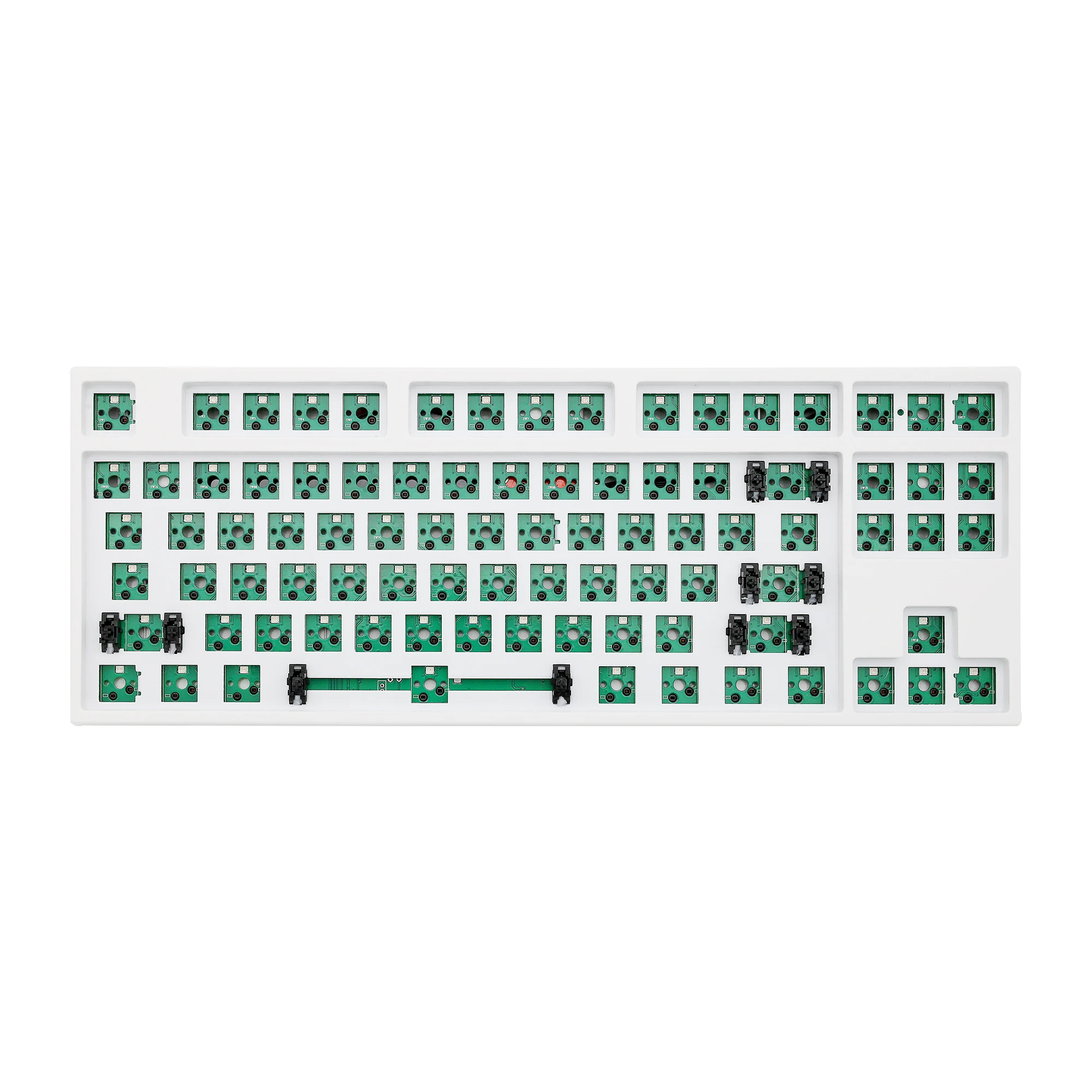 

80% MKB87 TKL 87 клавиш двойной режим bluetooth Белая механическая клавиатура в комплекте Тип c горячий переключатель световые эффекты RGB переключатель