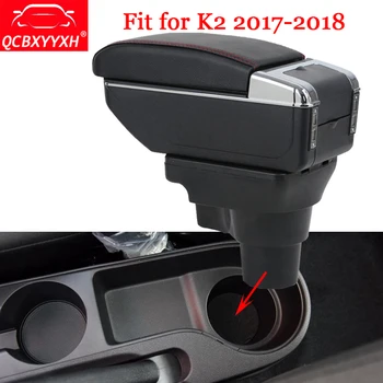 

QCBXYYXH Car Styling ABS Car Armrest Box Center Console Storage Box Holder Case For Kia RIO 2017 2018 Car Decoration Accessories