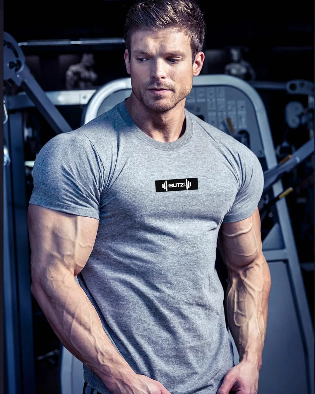 Muscle Dr. корейский стиль Европа и Америка братья популярный бренд Беговая тренировочная Спортивная Футболка Мужская Чистый хлопок Фитнес Sh