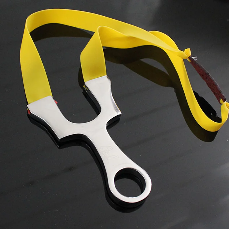 

Titanium steel Portable Hunting Slingshot Titanium Stainless Steel Catapult Hunting Outdoor Sports Slingshot With Rubber Band