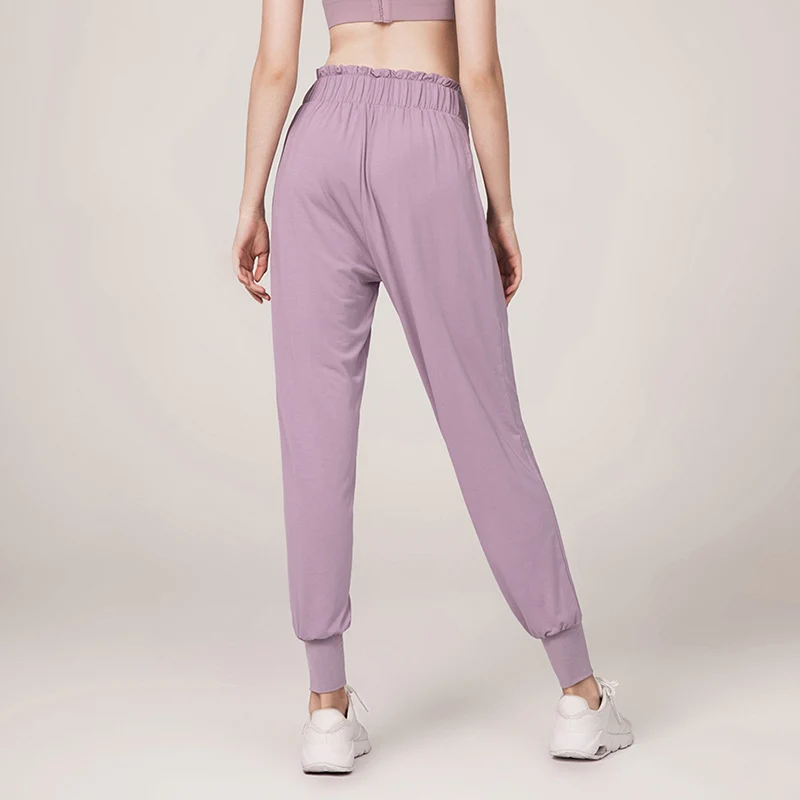 Purple Фитнес брюки Бесшовные штаны для йоги Для женщин пуш-ап для бедер узкие Спортивные штаны Одежда для зала и бега - Цвет: Purple