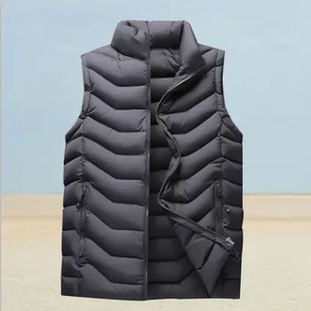 

Factory men down cotton vest 2019 new tide autumn wear leisure vest outside collar