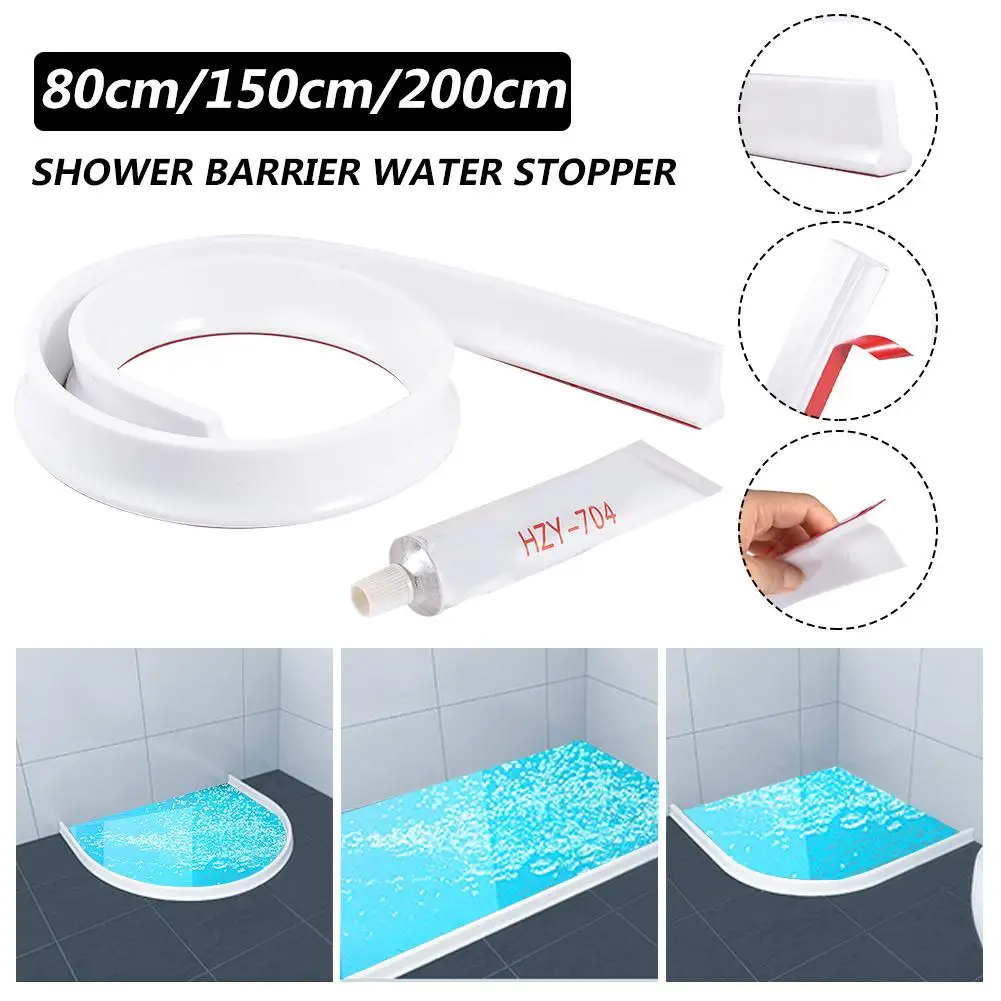 Стопор для воды в ванной комнате отделение сухого и мокрого ограждения от
