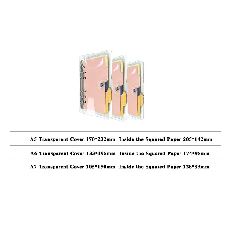 A5 A6 A7 6-отверстия для колец связующего Тетрадь на каждый день с отрывными листами Бизнес офисные Стандартный PP внутренний стержень крышка Записная книжка Дневник для офиса