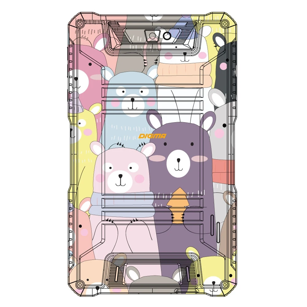 Планшет DIGMA Plane 7565n 3G Kids theme 1(bears). 1GB. 16GB разноцветный